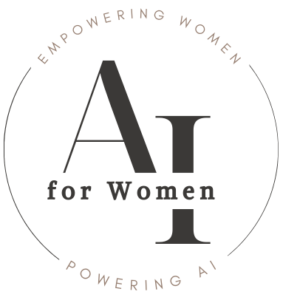Logo for AI for Women that empowers women in AI